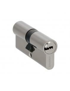 Cilindro Seguridad 35x35 mm. Leva Larga Niquelado Con 5 llaves