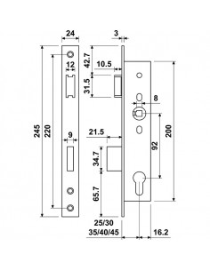 Cerradura Baton E3710 2