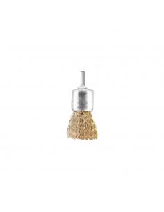Cepillo Acero latonado Brocha 25 mm. 1/4".