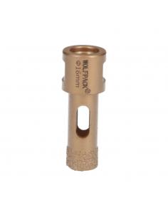 Corona Diamante Para Amoladora Ø 16 mm. Conexión Rosca M14. Corte Seco