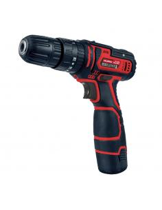 Taladro Atornillador 12 V. Con 2 Velocidades y Percutor. Bateria 1.300 mAh. Par Apriete 35 Nm.