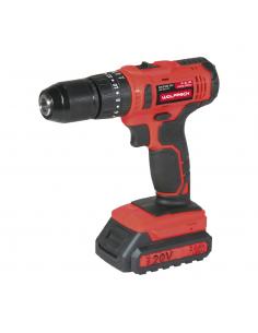 Taladro Atornillador 20 V. Con 2 Velocidades y Percutor. Bateria 20 Ah. Par Apriete 35 Nm.