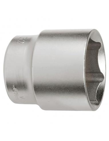 Llave Vaso 1/2" Hexagonal 30 mm. Perfil de 6 caras. Acero Cromo Vanadio, Aristas Redondas