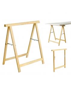 Caballete Madera de Pino Macizo 74x74cm Alto