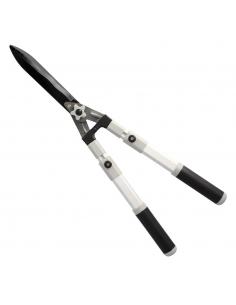 Tijera Podar Setos 2 Manos Aluminio Telescopicas, Hojas Acero Antiadherente, Mango TPR, Ajuste Corte,