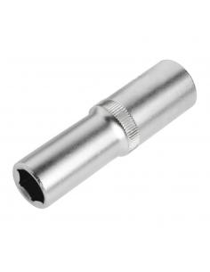 Llave Vaso 1/2" Hexagonal Larga 24 mm. Perfil de 6 caras. Acero Cromo Vanadio, Aristas Redondas