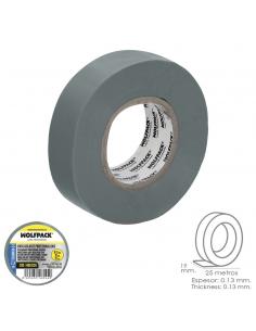 Cinta Aislante Profesional Gris Espesor 0.13 mm. Ancho 19 mm. Rollo 25 Metros Cinta Electricista, Cinta Aislante Cables