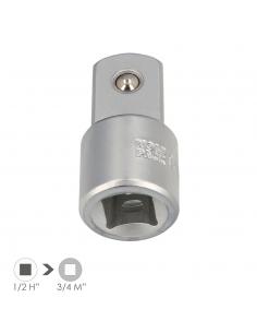 Adaptador Reductor  1/2" Hembra A 3/4" Macho Acero Cromo Vanadio, Aristas Redondas, Reductor Carraca,