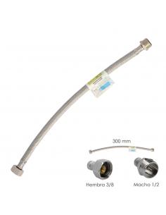 Latiguillo Flexible Acero Inoxidable Macho 1/2 - Hembra 3/8 - 300mm