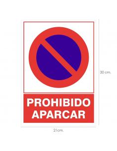 Cartel Prohibido Aparcar  30x21 cm.