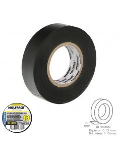 Cinta Aislante Profesional Negra Espesor 0.13 mm. Ancho 15 mm. Rollo 10 Metros Cinta Electricista, Cinta Aislante Cables