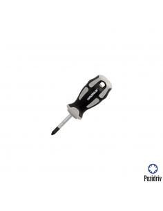 Destornillador Pozidriv Acero S2 Mango TPR Bimaterial. Medida PZ 1 x Ø 5 x 38 mm.  DIN5262.