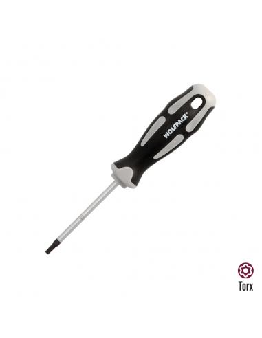 Destornillador Torx Inviolable Acero S2 Mango TPR Bimaterial. Medida T15 x Ø 5,0 x 75 mm.