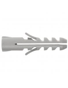 Taco Nylon Tradicional Gris  12 mm. (Caja de 25 piezas)