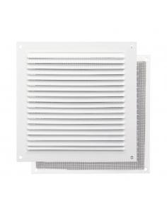 Rejilla Ventilación Aluminio Con Mosquitera Atornillable 175 x 175 mm. Color Blanco