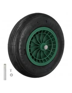 Rueda Carretilla Neumatico Para Carretilla Obra / Jardin Llanta Plastico Eje Ø 20 mm. Rueda Carretilla Jardin, Carro Invernadero