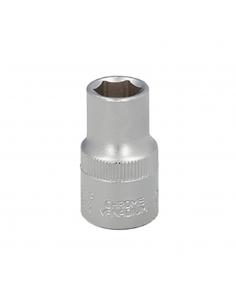 Llave Vaso 1/2" Hexagonal 13 mm. Perfil de 6 caras. Acero Cromo Vanadio, Aristas Redondas