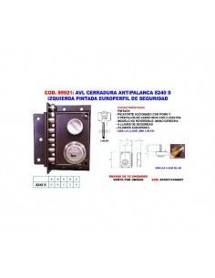 Cerradura AVL Antiplaca 8240 S