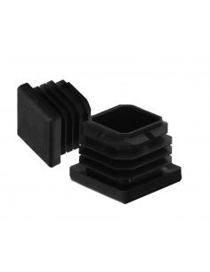 Contera Interior Plastico Cuadrada 30x30 mm. Color Negro. Bolsa 200 Unidades. Contera Mesa, Silla, Muebles, Estanteria