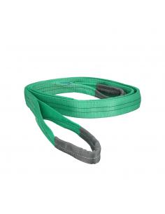 Eslinga Plana Doble Banda 2.000 Kg. Factor Seguridad 7:1, Longitud: 5 Metros Ancho 6 cm. 100% Poliester. Color Verde