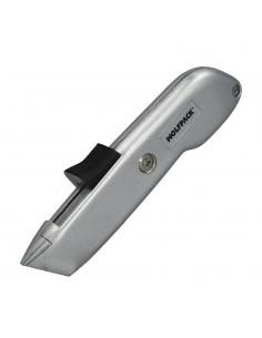 Cuchillo Autoretractil Con Hoja Acero Sk5 Carcasa De Aluminio Diseño Ergonomico, Cuchillo Seguridad, Cutters Seguridad,