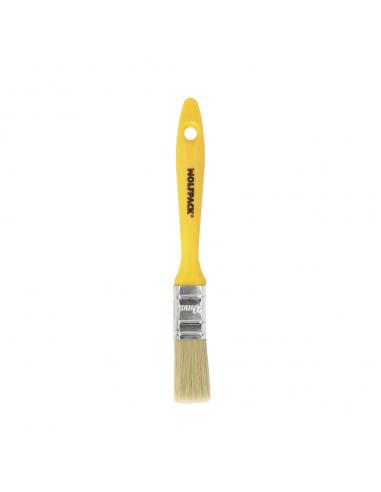 Paletina Profesional Cerda Blanca Ancho 20 mm. Cerdas Naturales Mango Plastico Ergonomico, Brocha Pintor, Pincel Pintura