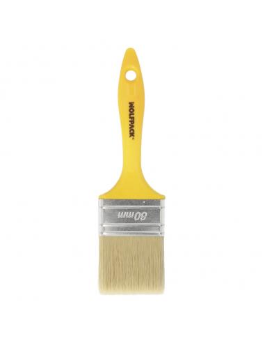 Paletina Profesional Cerda Blanca Ancho 60 mm. Cerdas Naturales Mango Plastico Ergonomico, Brocha Pintor, Pincel Pintura