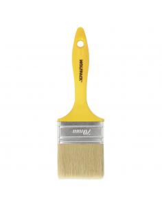 Paletina Profesional Cerda Blanca Ancho 70 mm. Cerdas Naturales Mango Plastico Ergonomico, Brocha Pintor, Pincel Pintura