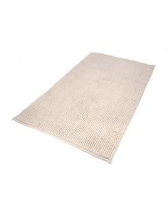Alfombra Baño Poliéster Chenilla 50x80cm. Marrón.