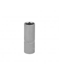 Llave Vaso 1/4" Hexagonal Larga 8 mm. Perfil de 6 caras. Acero Cromo Vanadio, Aristas Redondas