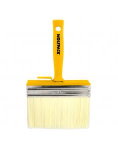 Brocha Profesional Techos 150x50 mm. Cerda Blanca. Mango Ergonomico, Con Gancho. Brocha Pintura, Brocha Pintor Profesional