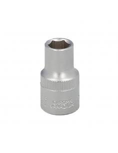 Llave Vaso 1/2" Hexagonal 11 mm. Perfil de 6 caras. Acero Cromo Vanadio, Aristas Redondas