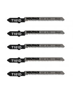 Hojas Sierra Calar Para Contrachapado Corte Grueso 5 Piezas. Hoja Cromo Vanadio 58. Vastago T Universal
