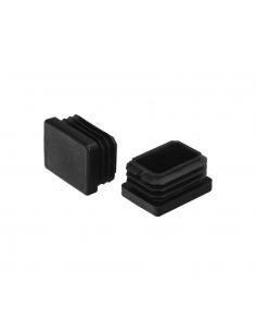 Contera Plástico Rectangular Interior. Color Negro 40x30 mm Bolsa 200 Unidades.