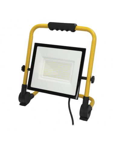 Foco Led Plano 100 Watt / 4000 K / IP 65 / 8000 lúmenes. Con Asa De Transporte.