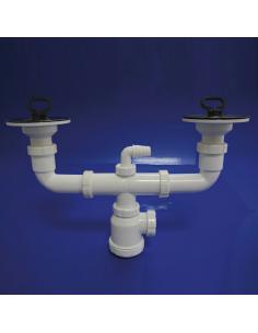 Sifon Doble Valvula Extensible T-44-E 1 1/2 Ø115