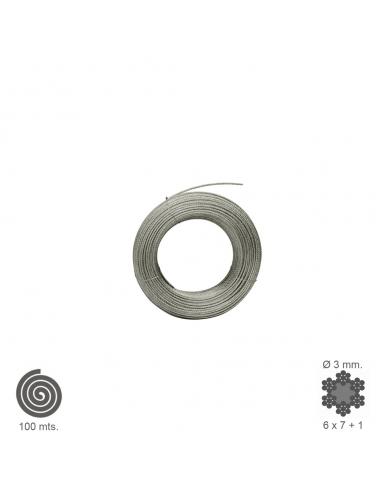 Cable Galvanizado 3 mm. (Rollo 100 Metros) No Elevacion
