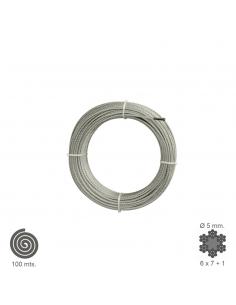 Cable Galvanizado 5 mm. (Rollo 100 Metros) No Elevacion
