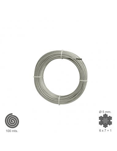 Cable Galvanizado 5 mm. (Rollo 100 Metros) No Elevacion