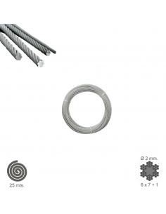 Cable Galvanizado 2 mm. (Rollo 25 Metros) No Elevacion