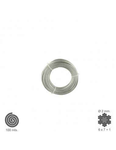 Cable Galvanizado 2 mm. (Rollo 100 Metros) No Elevacion