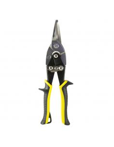 Tijeras Chapa Corte Central 250 mm. Hoja Acero Al Carbono, Mangos Engomados, Con Dientes Serrados, Cortachapa, Tijera Aviacion