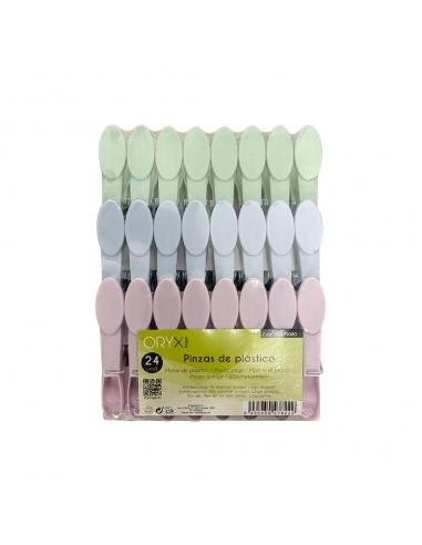 Pinzas Tender Ropa Plastico (Pak 24 Pz)