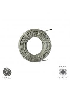 Cable Galvanizado 8 mm. (Rollo 100 Metros) No Elevacion