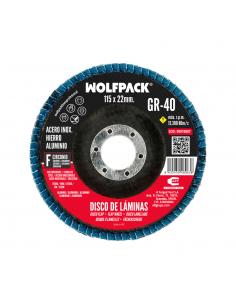 Disco Laminas Lija Circonio Inox - Plus 115x22 mm. grano 40