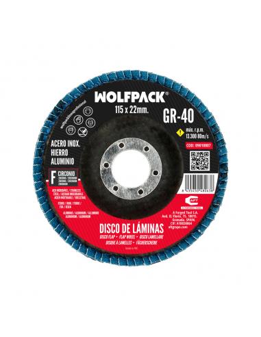 Disco Laminas Lija Circonio Inox - Plus 115x22 mm. grano 40