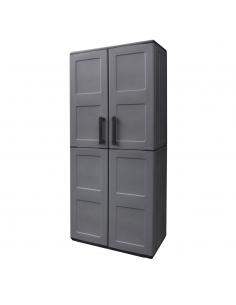 Armario Resina Alto 68x37x169 cm. Color Gris Oscuro