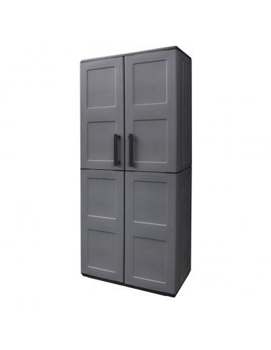 Armario Resina Alto 68x37x169 cm. Color Gris Oscuro