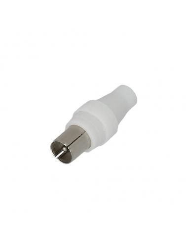 Conector TV Macho Recto 9,5 mm.