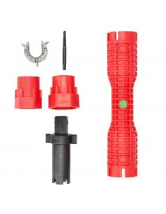 Llave Para Grifos Multifuncion Con Adaptador, Llave Hexagonal y Extractor de Tornillos